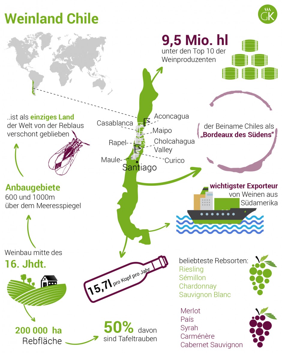 Weinland Chile - chilenischer Wein