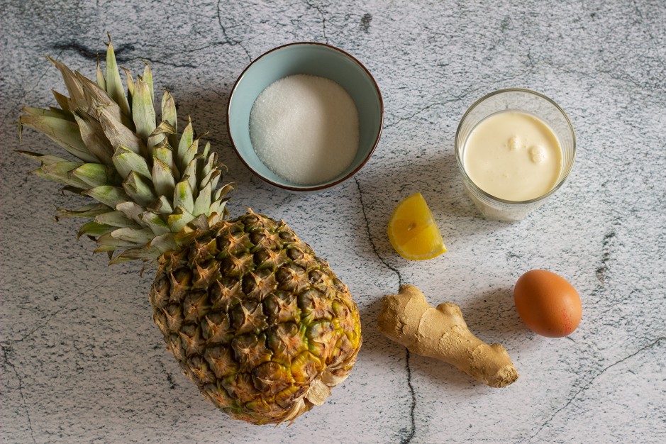 Ananas-Eis mit Ingwer