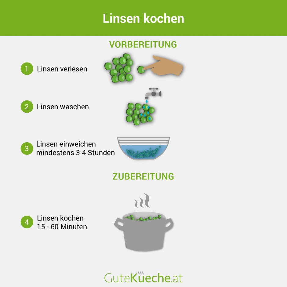 Linsen kochen