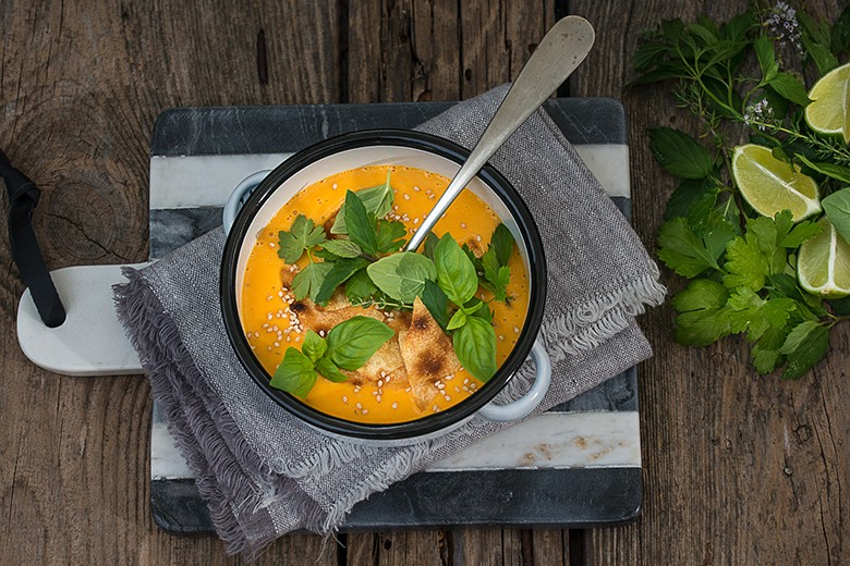 Exotische Süßkartoffelsuppe