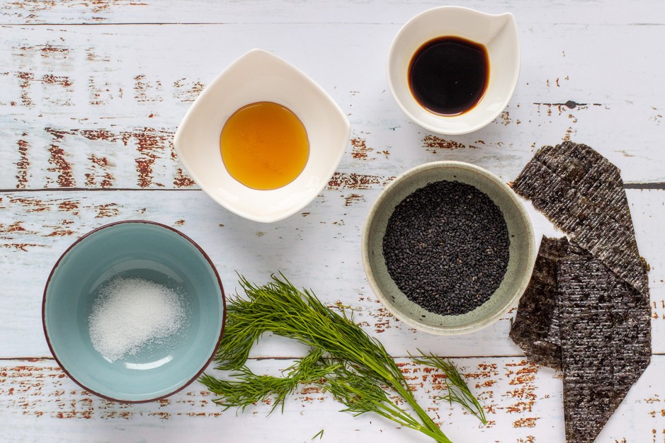 Sushi-Bowl mit Sojadressing