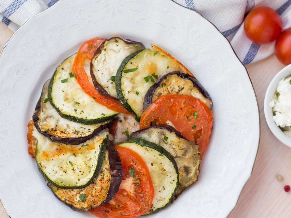 Zucchini und Auberginen