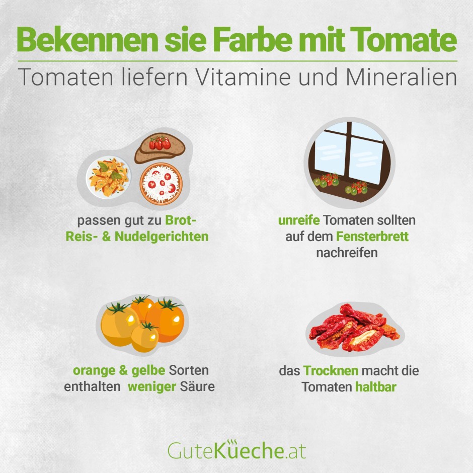 Bekenne Farbe mit Tomate