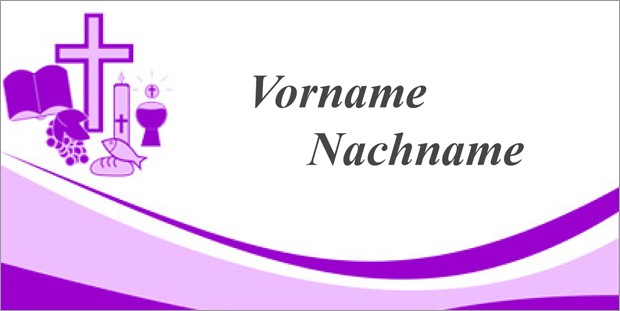 Tischkarten Konfirmation