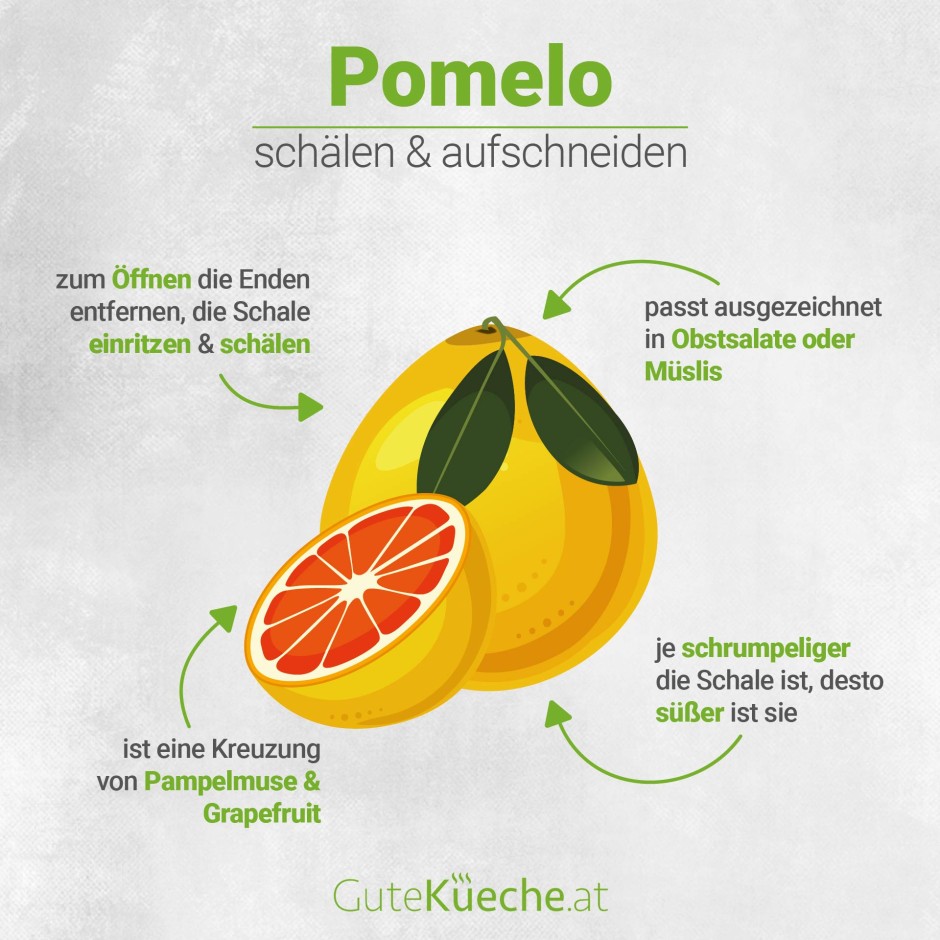 Pomelo schälen & aufschneiden