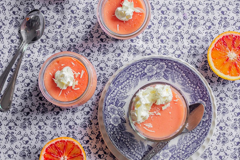 Blutorangenpudding