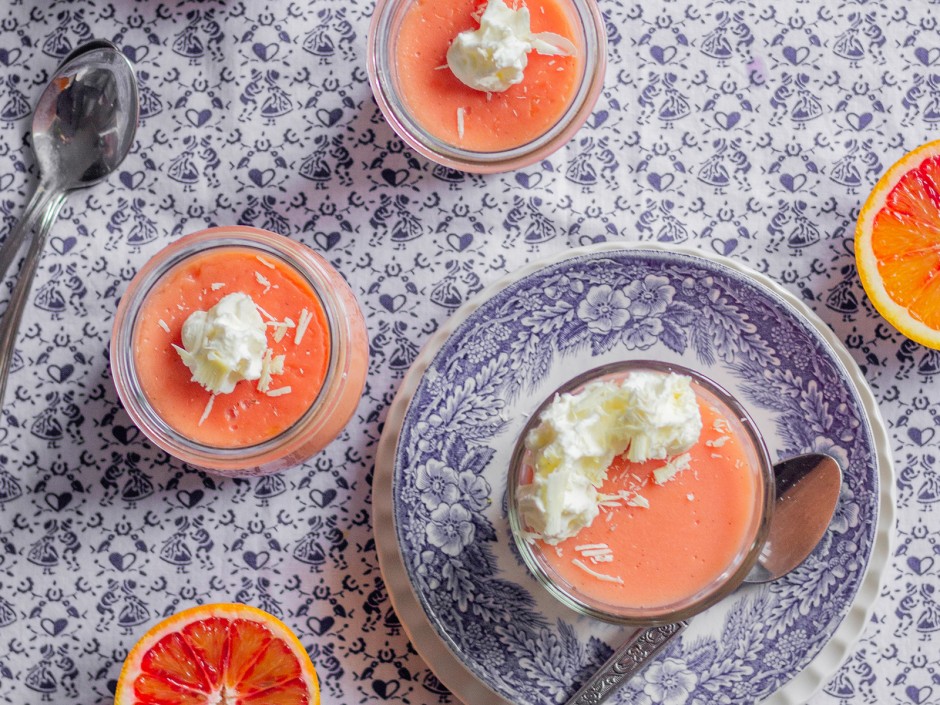 Blutorangenpudding