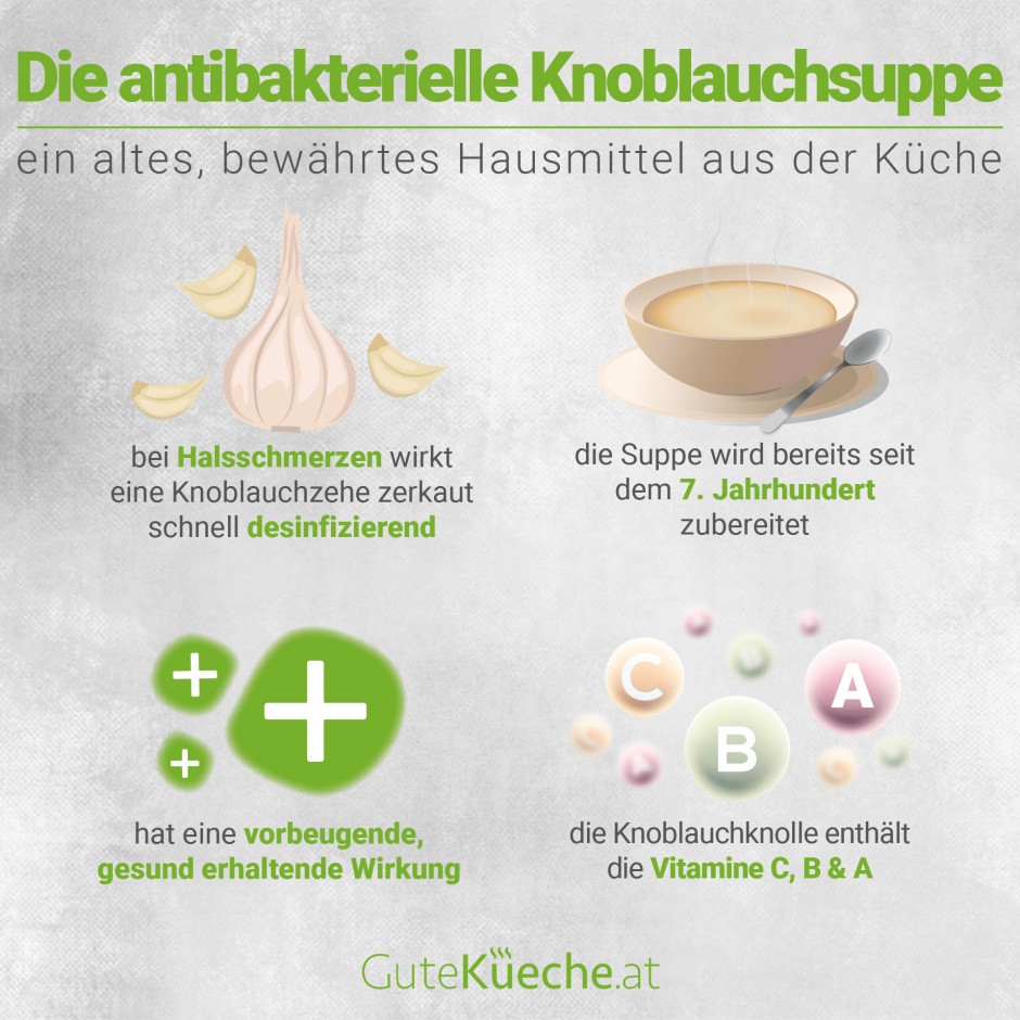 Die antibakterielle Knoblauchsuppe