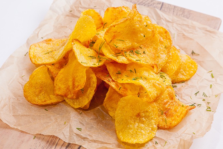 Kartoffelchips aus dem Backofen