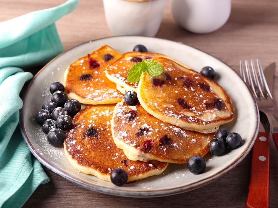 Heidelbeer-Pancakes