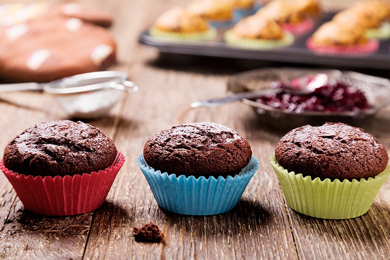 Saftige Schokomuffins