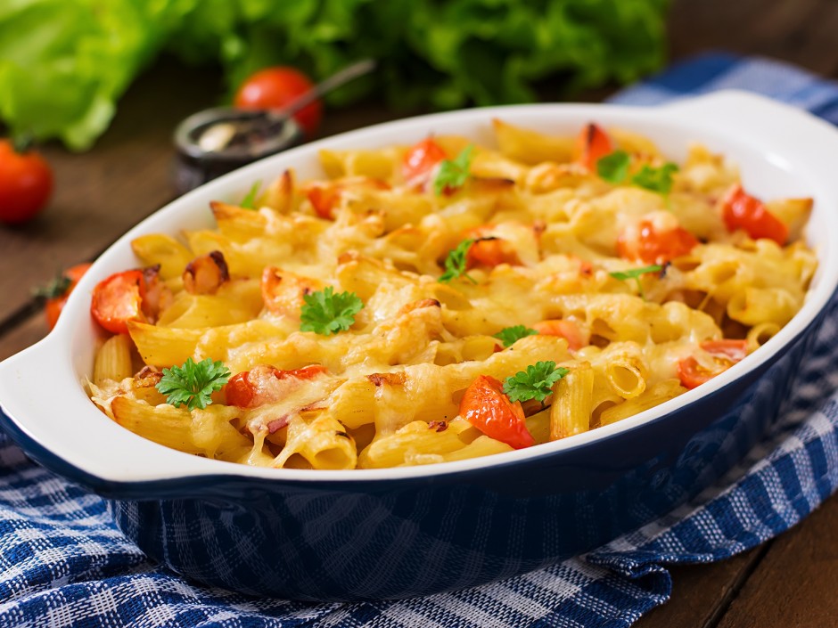 Nudelauflauf mit Schinken
