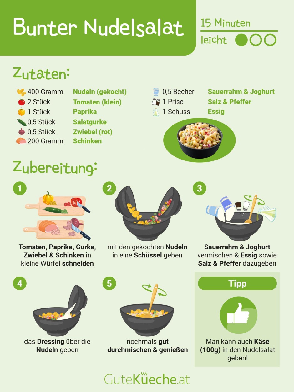 Bunter Nudelsalat