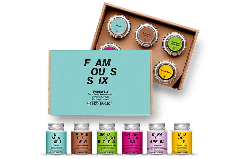 STAY SPICED ! Famous Six Gewürzbox