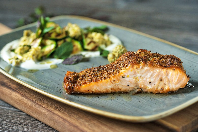  Lachs mit Zitronenrub