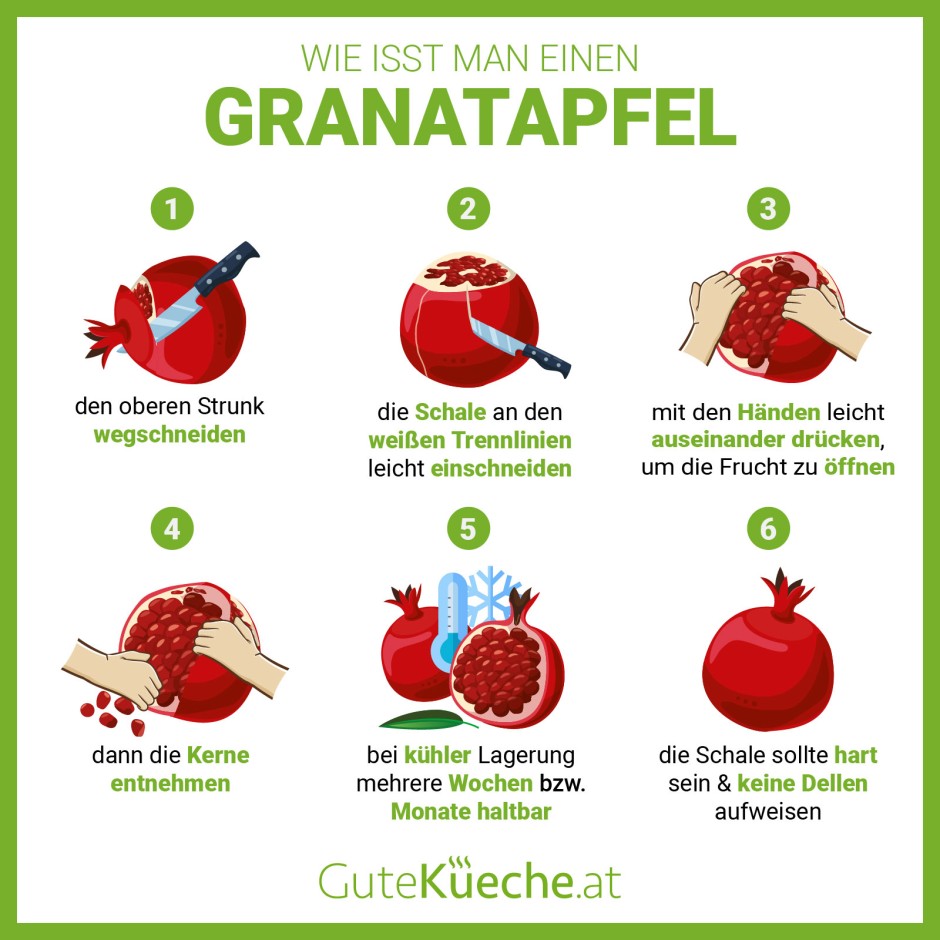 Wie isst man einen Granatapfel?