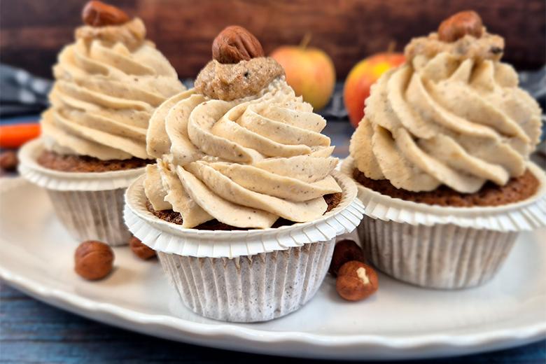 Karotten-Bratapfel Cupcake