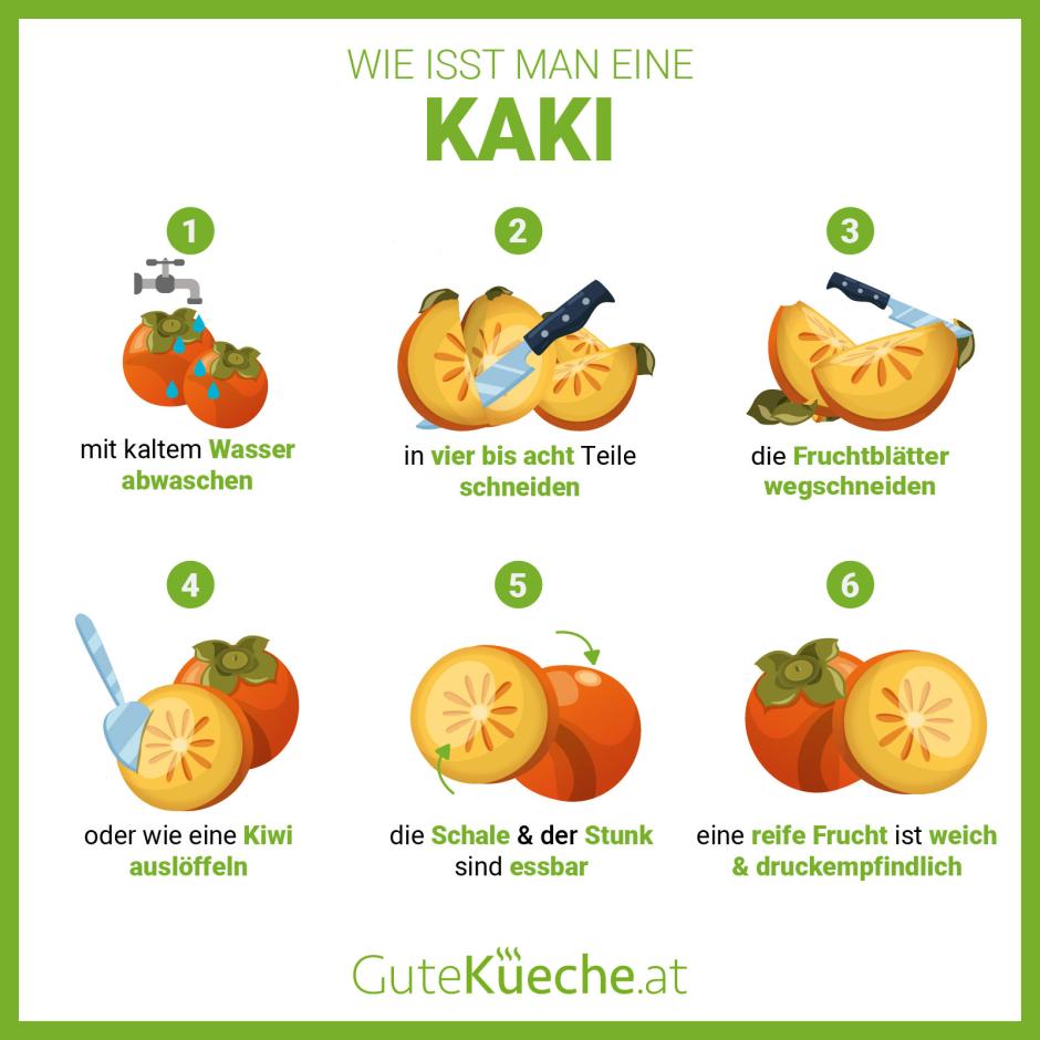 Wie isst man eine Kaki?
