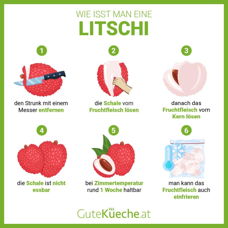 Wie isst man eine Litschi (Lychee)?