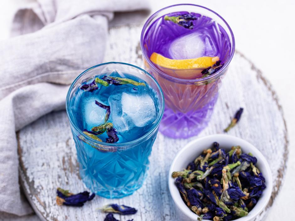 Schmetterlingserbse, das blaue Wunder