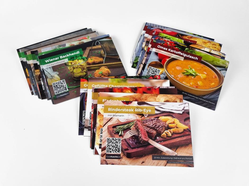3er Set Rezeptkarten: Klassisch, Regional, Grillen
