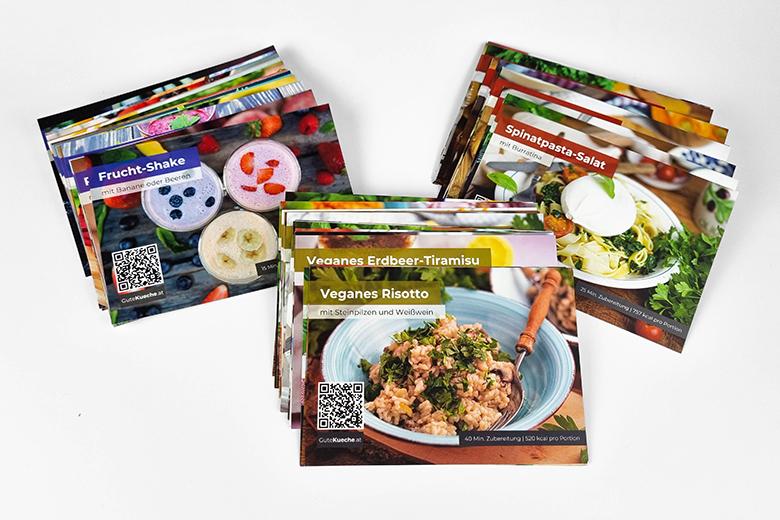 3er Set Rezeptkarten: Vegetarisch, Vegan, Smoothie