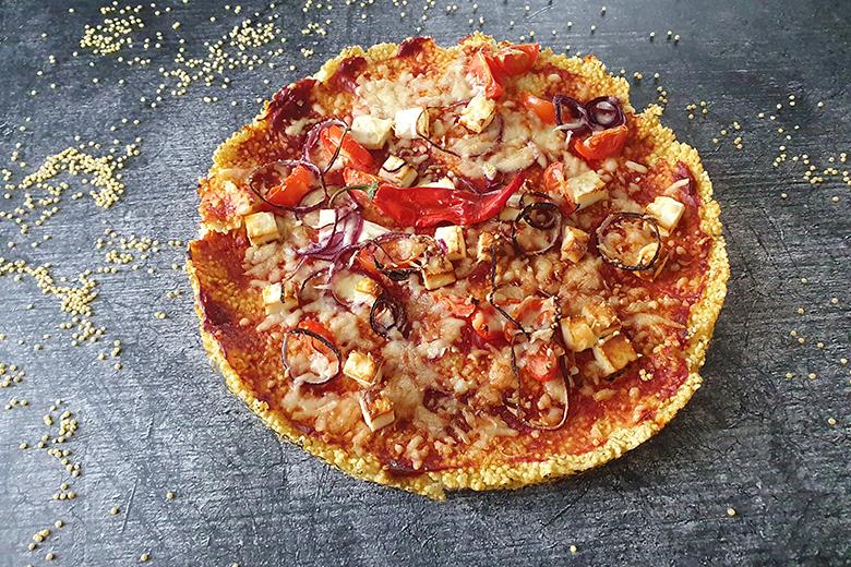 Glutenfreie Hirsepizza