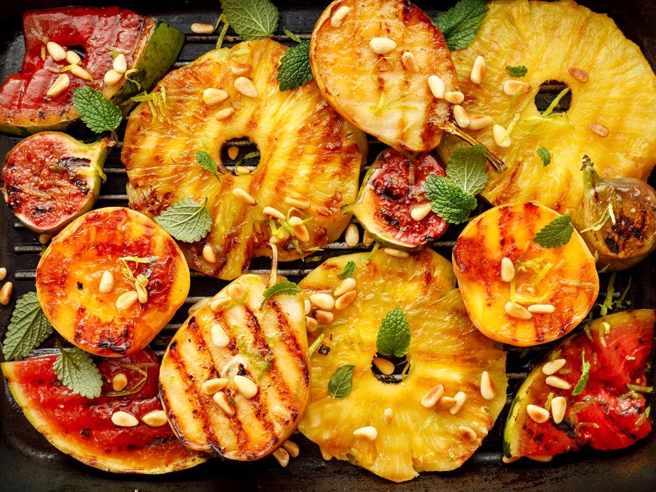 Obst grillen