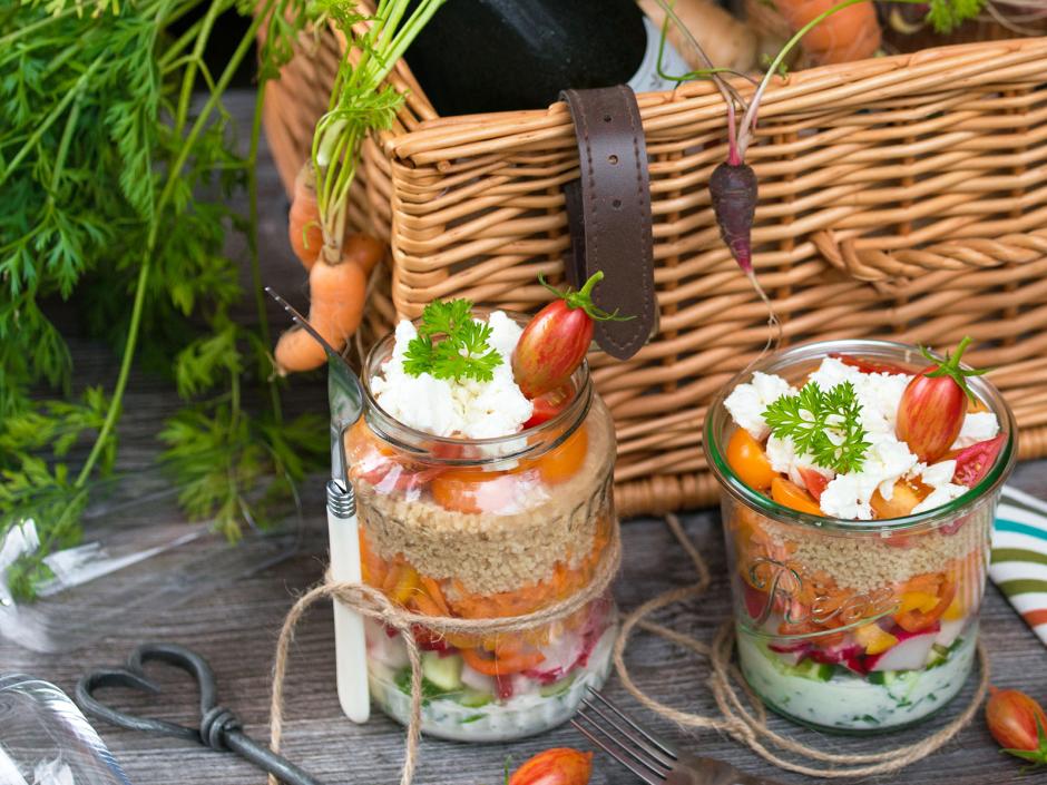 Salat im Glas