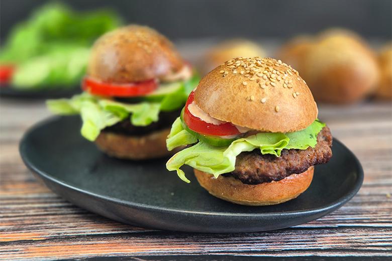 Selbsgemachte Brioche-Burger