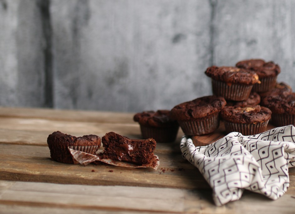 Doppelte Schoko Muffins