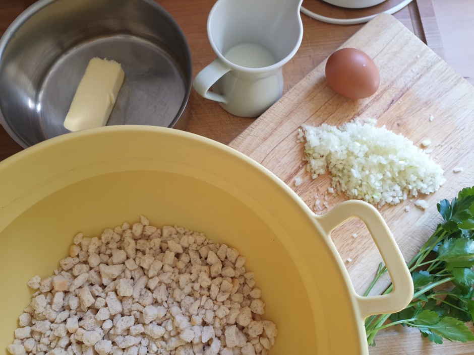 Knödel mit Ei