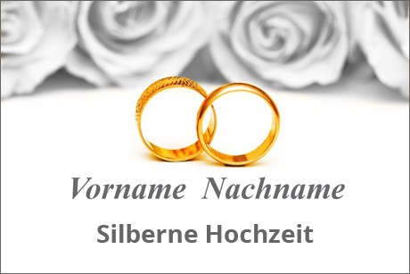 Tischkarten Silberne Hochzeit