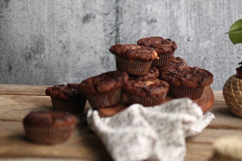 Doppelte Schoko Muffins
