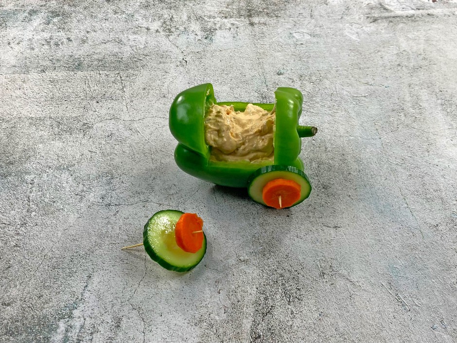 Die Räder des Gemüsezugs