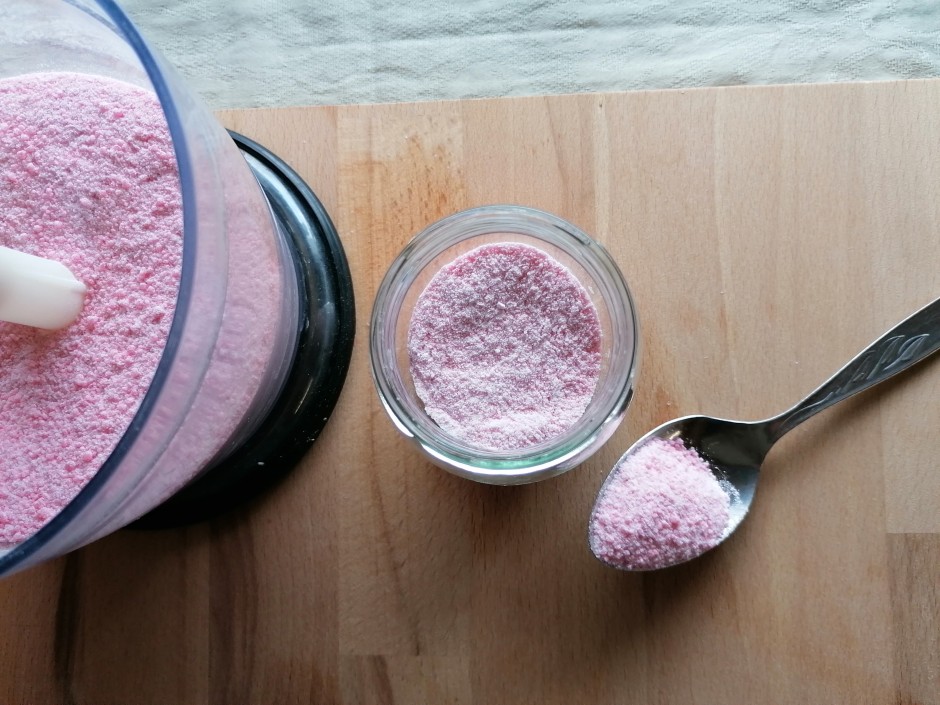 Getrockneter Himbeerzucker