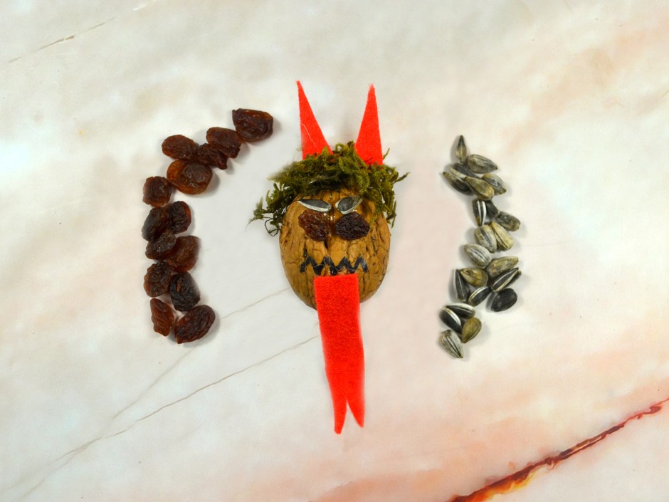 Zwetschkenkrampus, der Kopf