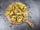 Smashed Potatoes mit Kichererbsen