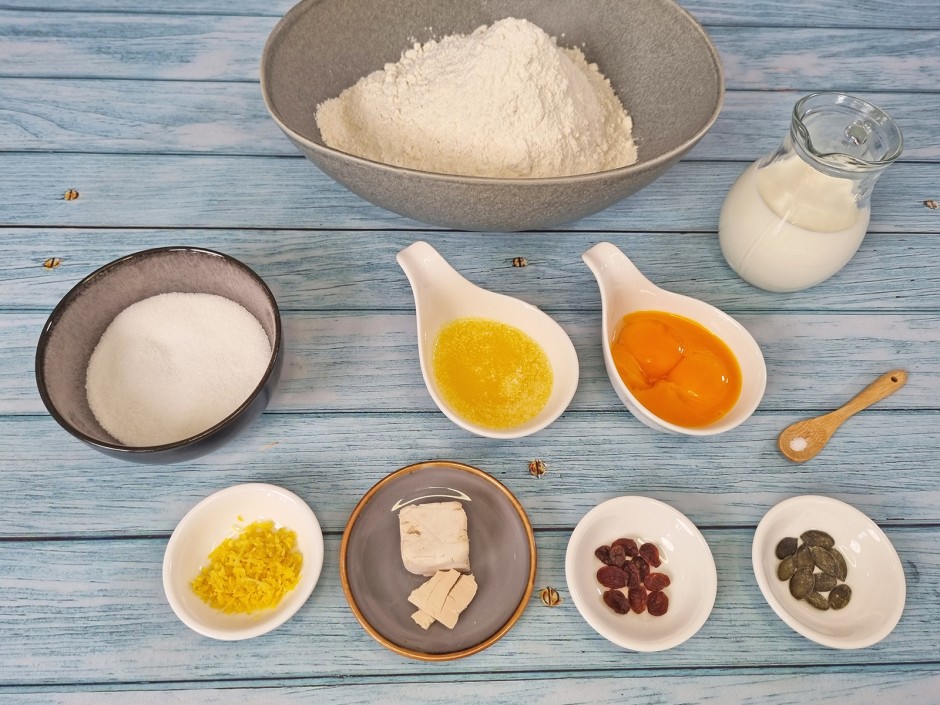 Süße Germteig Küken Zutaten
