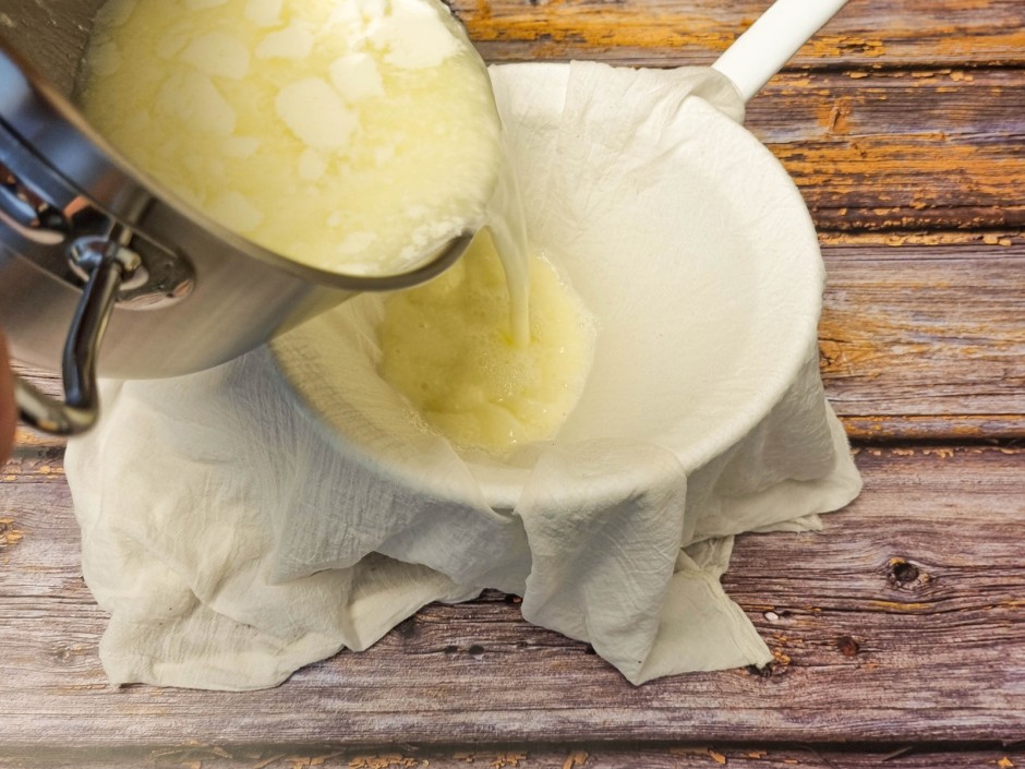 Cottage-Cheese abseihen