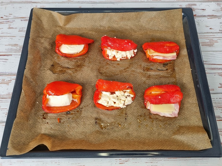 Paprika häuten und befüllen