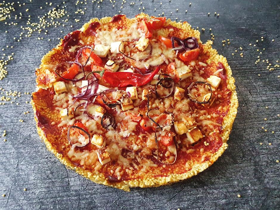 Glutenfreie Hirsepizza