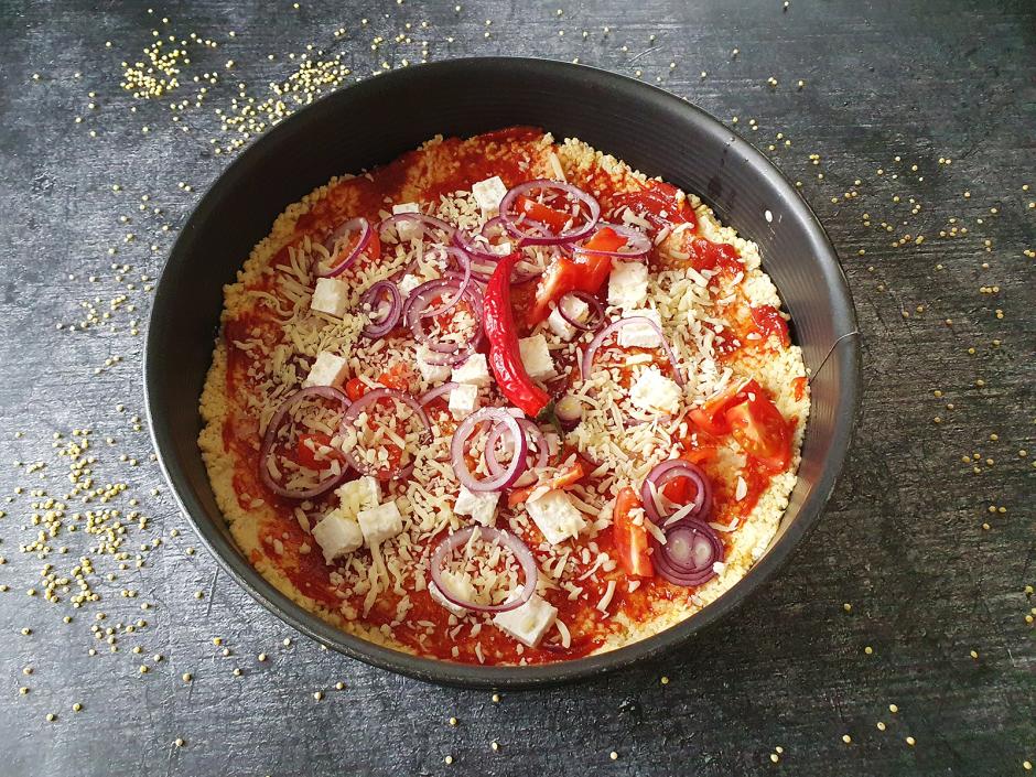 Pizza belegen