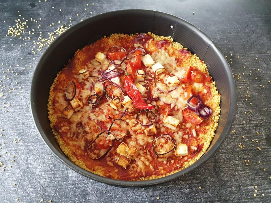 Pizza servieren