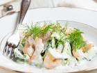 Gurkensalat mit Shrimps