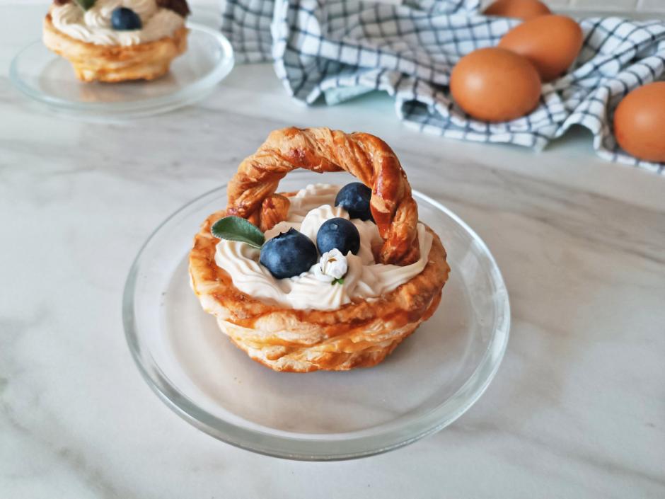 Blätterteig-Osterkörbchen