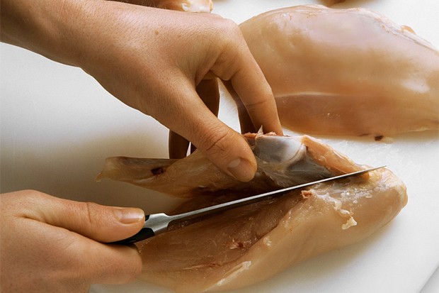 Schweinefleisch schneiden