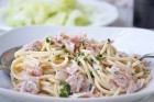 Spaghetti mit Schinkensauce