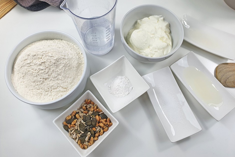 Zutaten für Brot ohne Germ