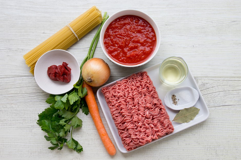 Spaghetti Bolognese Zutaten für 2 Personen